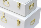 Metal Storage Trunk with Lockable Lid Handles 52.1