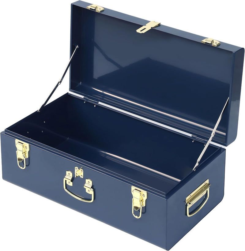 Metal Storage Trunk with Lockable Lid Handles 52.1