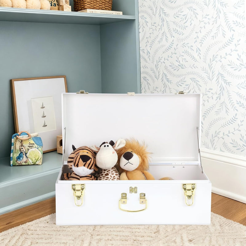 Metal Storage Trunk with Lockable Lid Handles 52.1