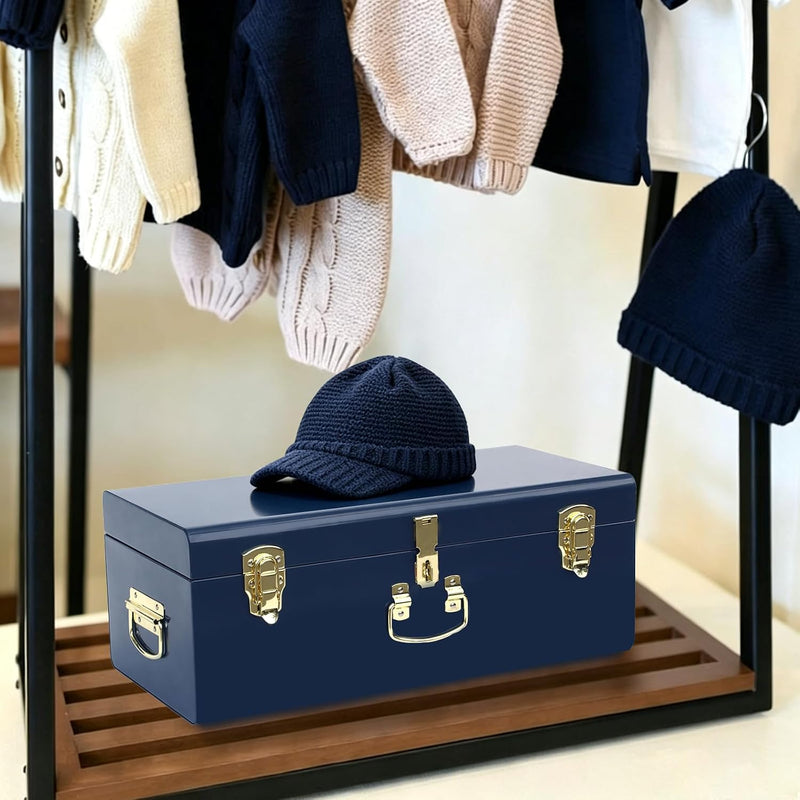 Metal Storage Trunk with Lockable Lid Handles 52.1