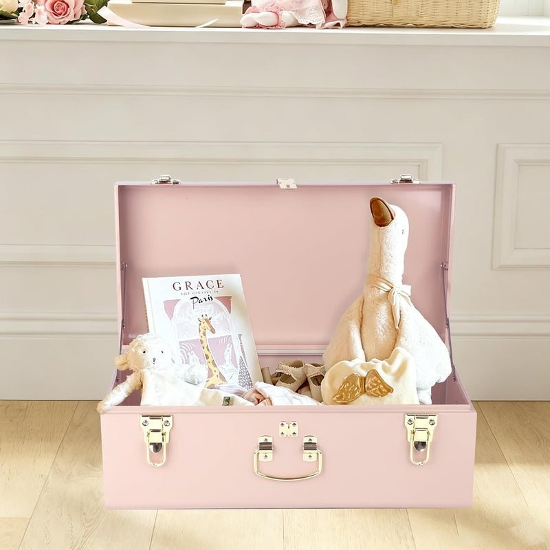 Metal Storage Trunk with Lockable Lid Handles 52.1