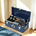 Metal Storage Trunk with Lockable Lid Handles 52.1