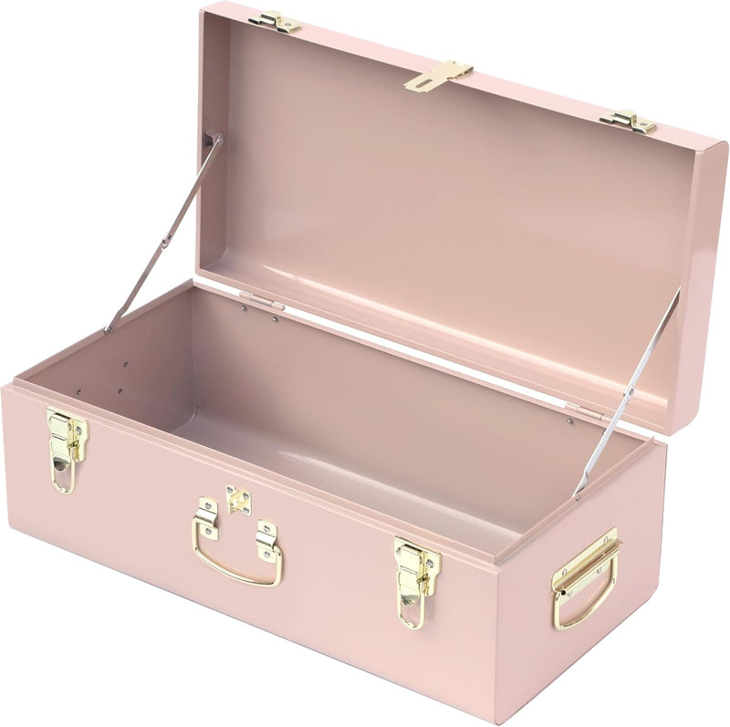 Metal Storage Trunk with Lockable Lid Handles 52.1