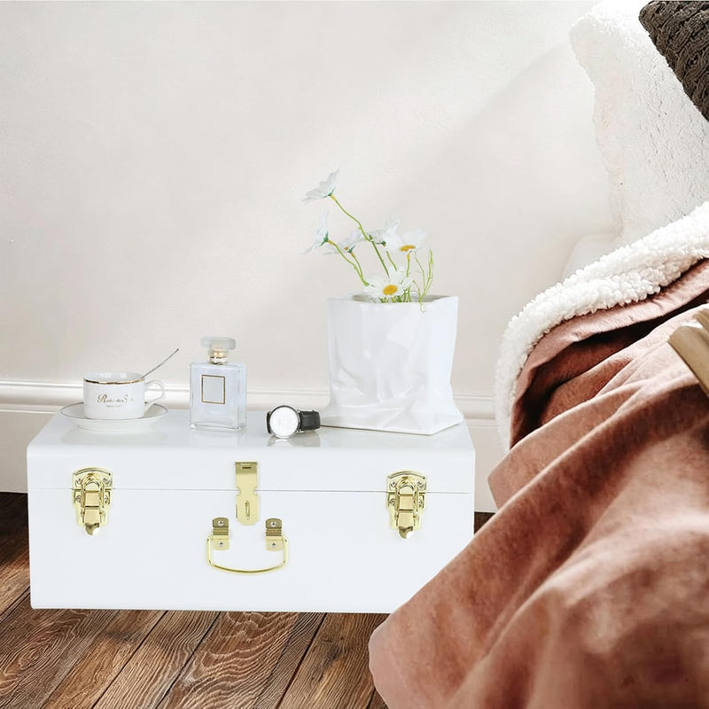 Metal Storage Trunk with Lockable Lid Handles 52.1