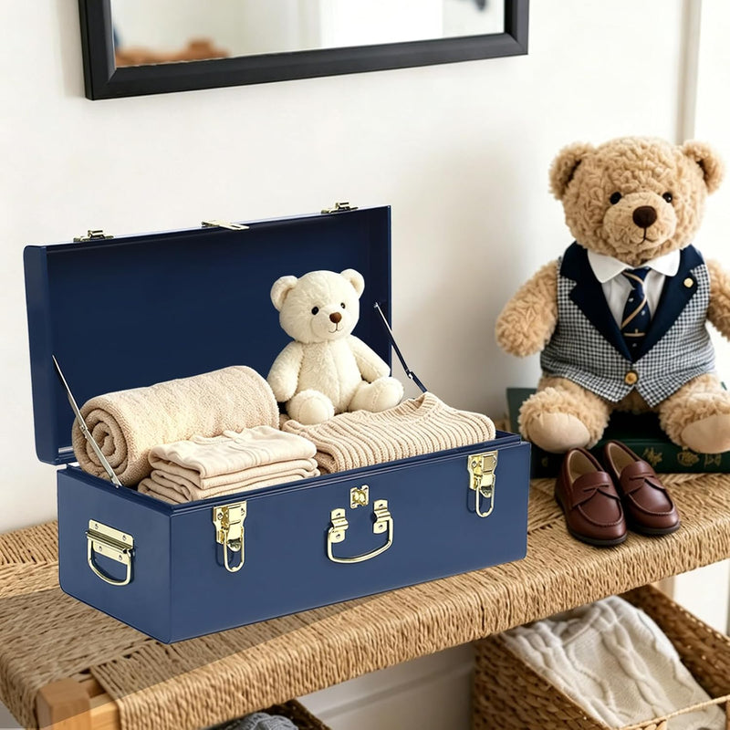 Metal Storage Trunk with Lockable Lid Handles 52.1