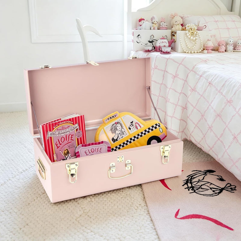 Metal Storage Trunk with Lockable Lid Handles 52.1
