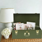 Metal Storage Trunk with Lockable Lid Handles 52.1