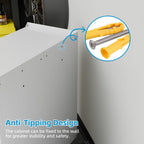 Metal Tool Cabinet with Wheels Pegboard 87x66x35CM Locking