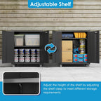 Metal Tool Cabinet with Wheels Pegboard 87x66x35CM Locking