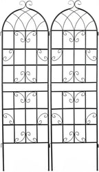 Metal Trellis Climbing Plant Support Free-Standing Vintage Style (Set of 2)