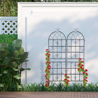 Metal Trellis Climbing Plant Support Free-Standing Vintage Style (Set of 2)