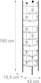 Metal Trellis Climbing Plants Growing Frame 180CM