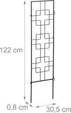 Metal Trellis Push in Support for Climbing Plants (Set of 6)