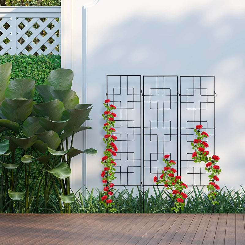Metal Trellis Push in Support for Climbing Plants (Set of 6)