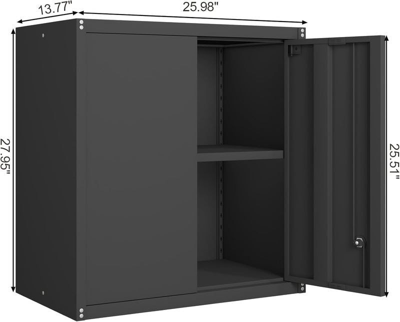 Metal Wall Cabinet Mounted Storage with Lock