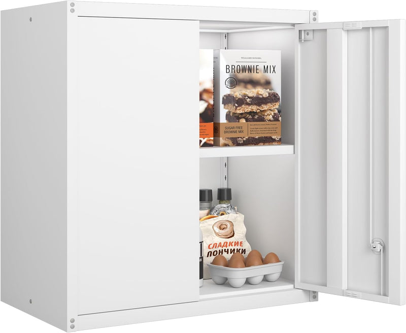 Metal Wall Cabinet Mounted Storage with Lock