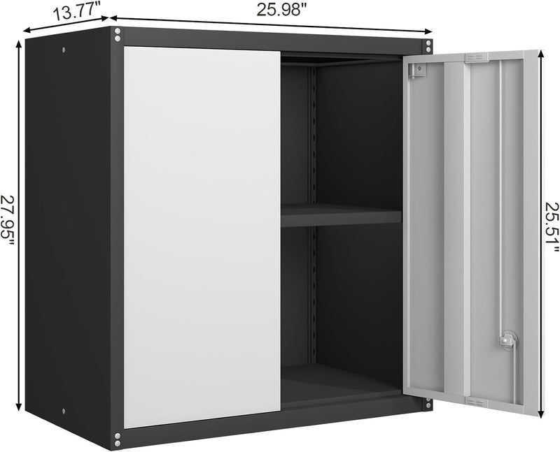 Metal Wall Cabinet Mounted Storage with Lock