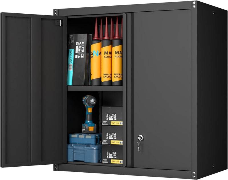 Metal Wall Cabinet Mounted Storage with Lock