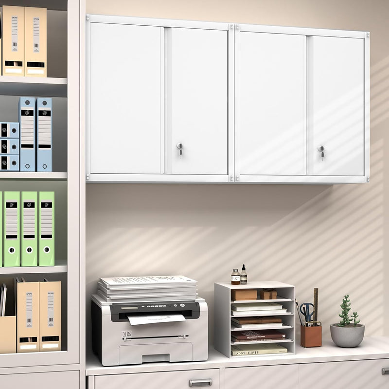 Metal Wall Cabinet Mounted Storage with Lock
