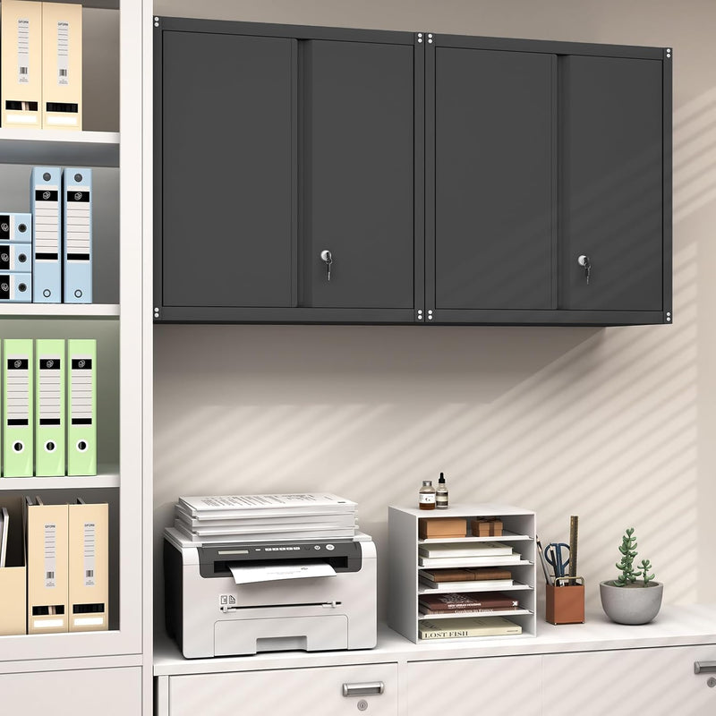 Metal Wall Cabinet Mounted Storage with Lock