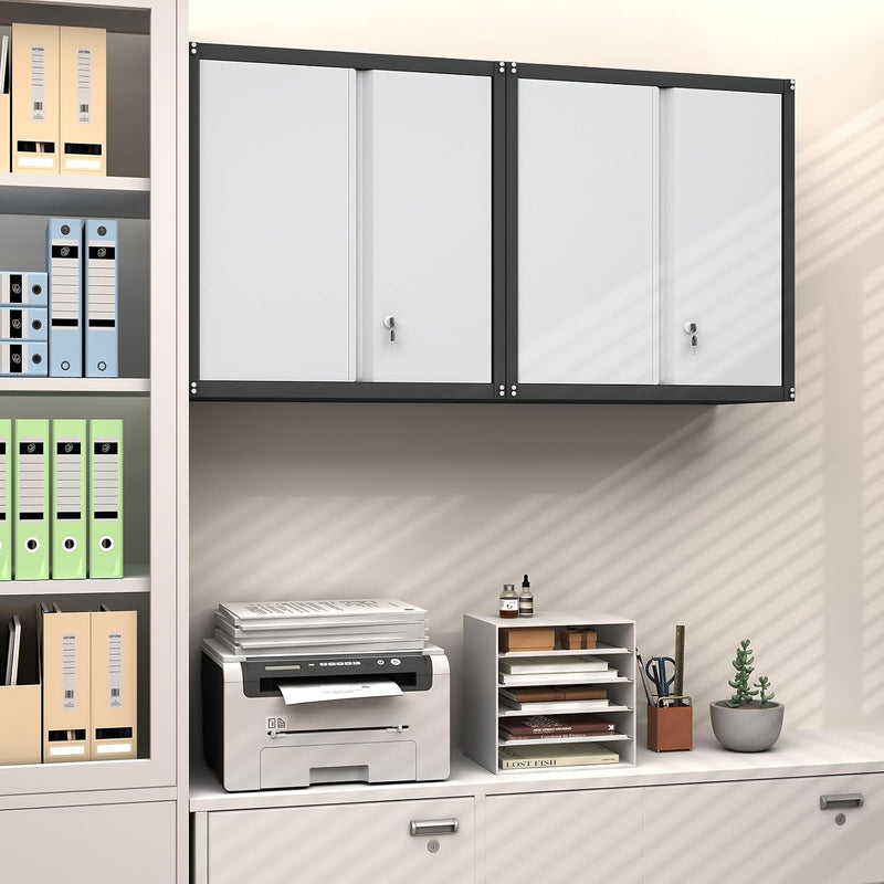 Metal Wall Cabinet Mounted Storage with Lock