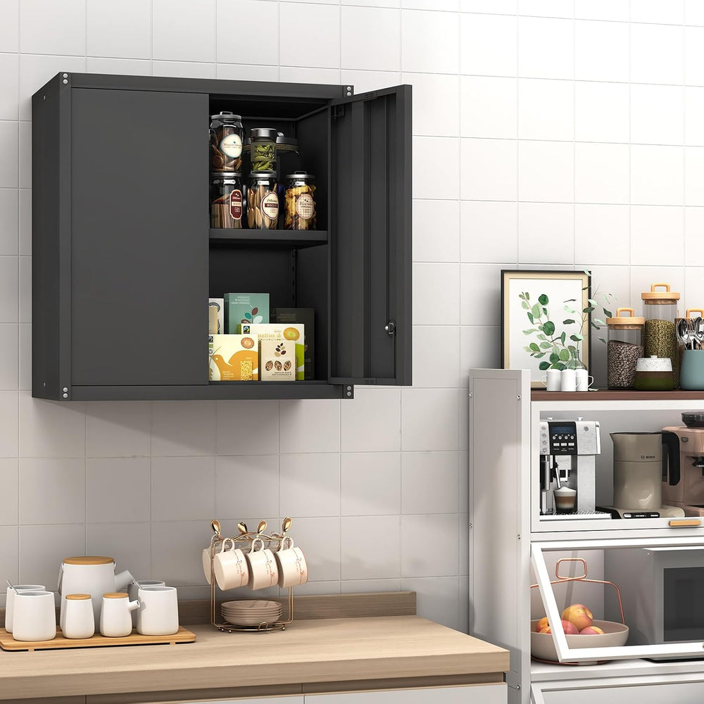 Metal Wall Cabinet Mounted Storage with Lock