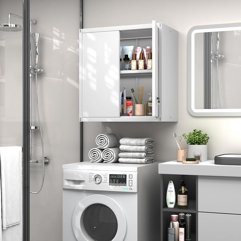 Metal Wall Cabinet Mounted Storage with Lock