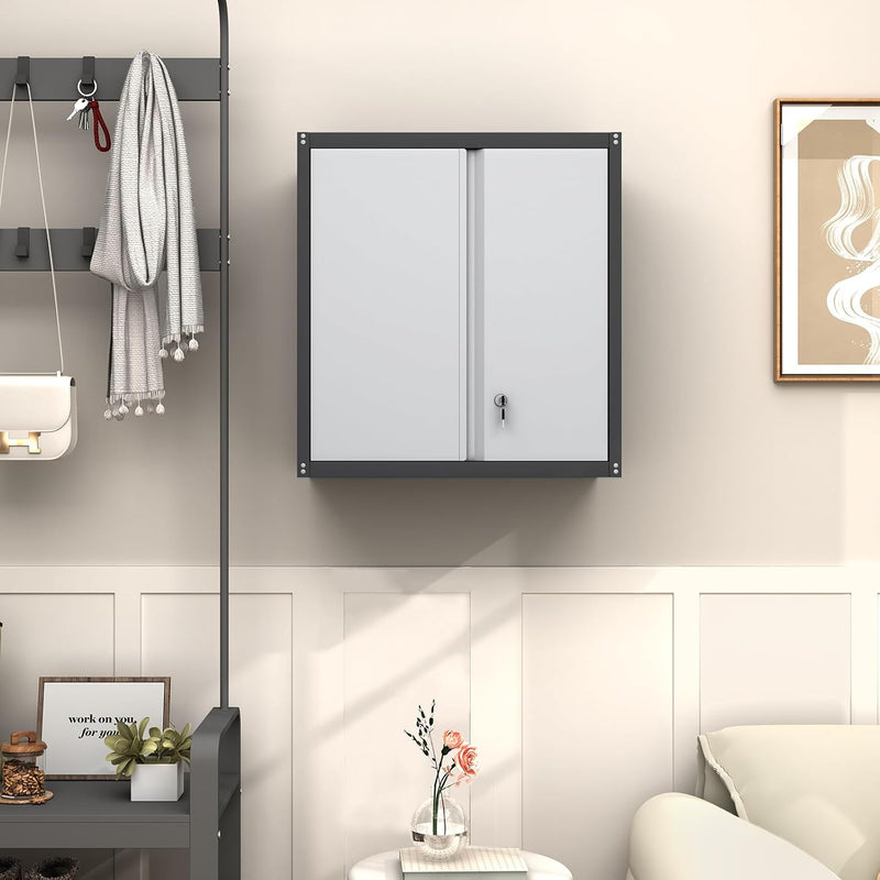 Metal Wall Cabinet Mounted Storage with Lock