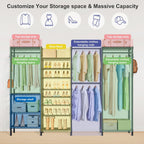 Metal Wardrobe Clothes Rail with Shoe Rack