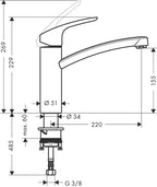 Metropol Single Bath Flush-Mounted with Lever Handle Matt
