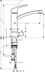 Metropol Single Bath Flush-Mounted with Lever Handle Matt