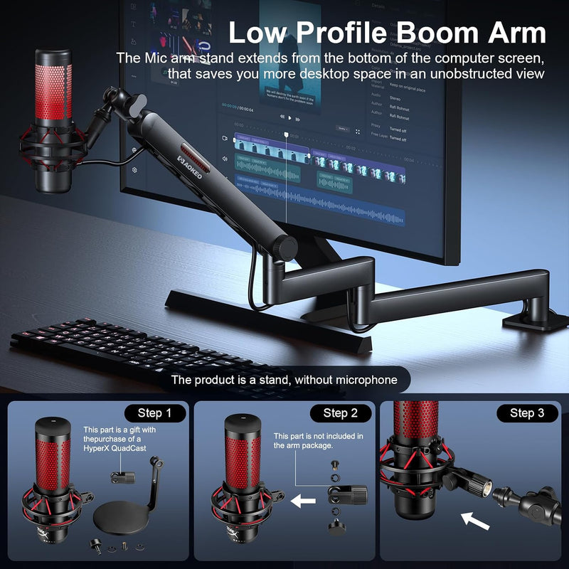 Microphone Arm Ak-59i Desk Low Profile Mic Boom