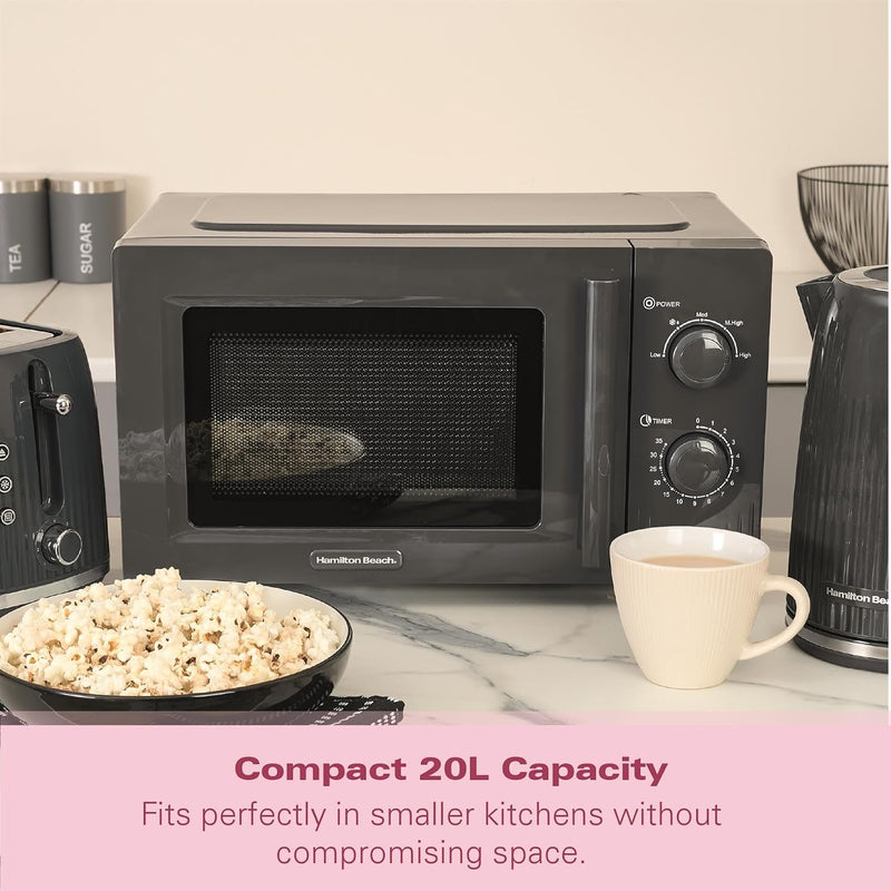 Microwave 20L Miami 800W Manual Dial Controls Quick