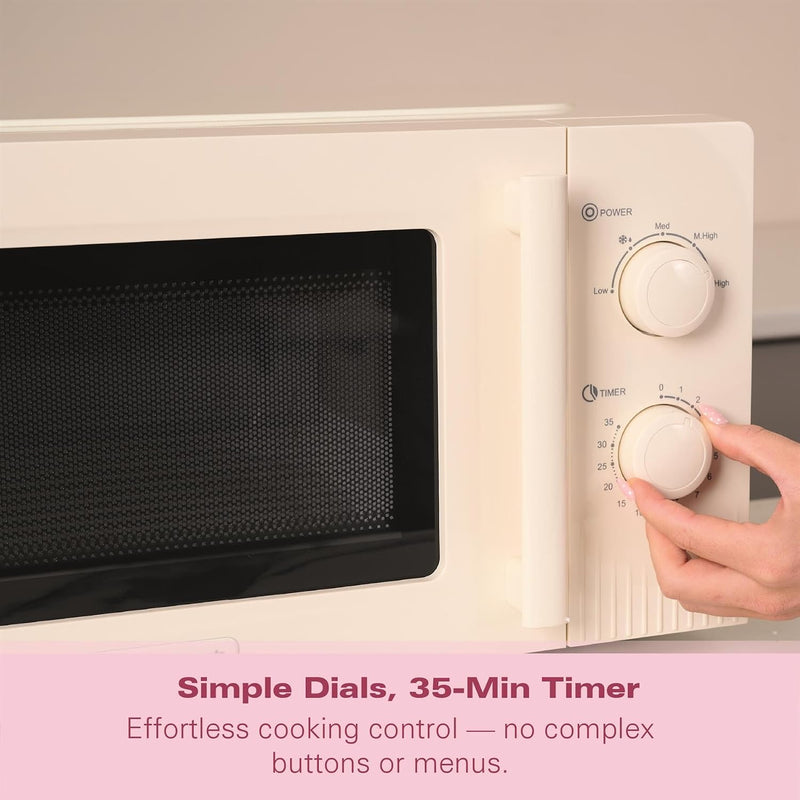 Microwave 20L Miami 800W Manual Dial Controls Quick