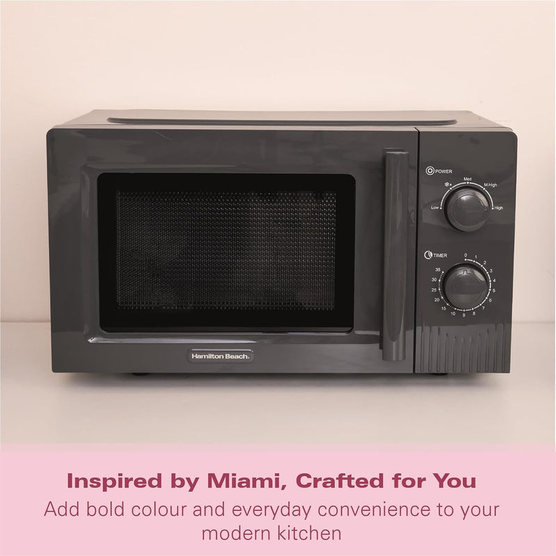 Microwave 20L Miami 800W Manual Dial Controls Quick