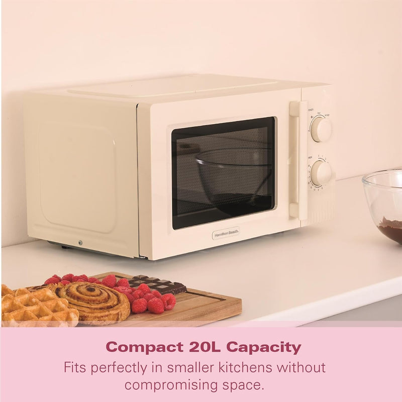 Microwave 20L Miami 800W Manual Dial Controls Quick