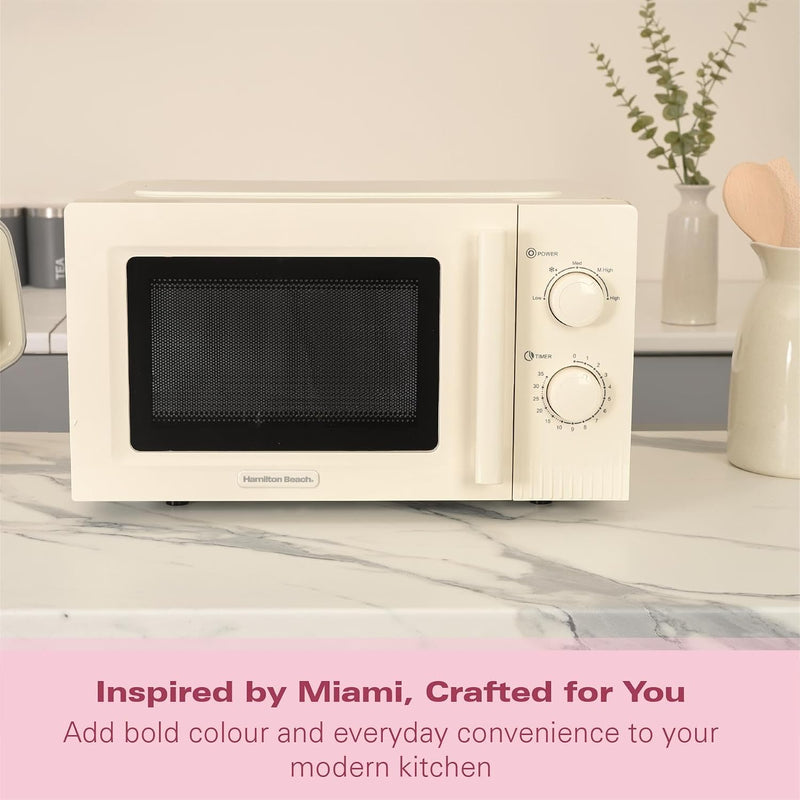 Microwave 20L Miami 800W Manual Dial Controls Quick