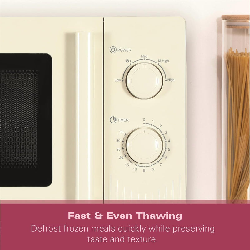 Microwave 20L Miami 800W Manual Dial Controls Quick