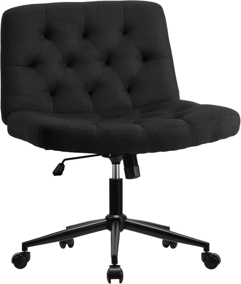Mid-Back Cross-Legged Desk Chair Vanity Dressing Table