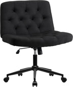 Mid-Back Cross-Legged Desk Chair Vanity Dressing Table