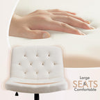 Mid-Back Cross-Legged Desk Chair Vanity Dressing Table