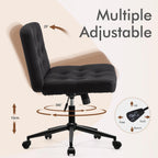 Mid-Back Cross-Legged Desk Chair Vanity Dressing Table