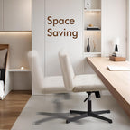Mid-Back Cross-Legged Desk Chair Vanity Dressing Table