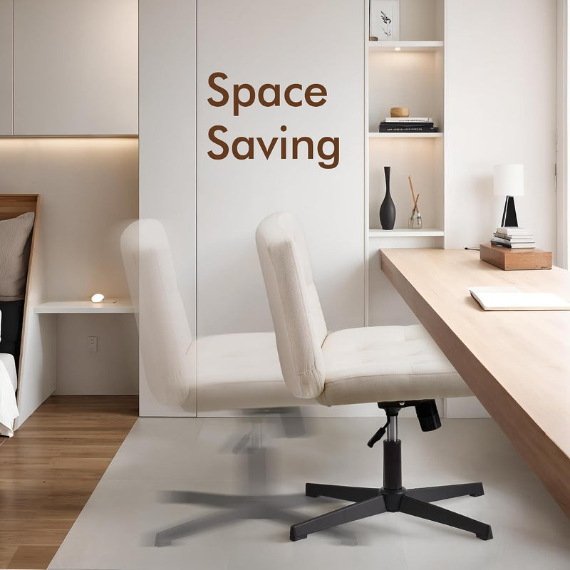Mid-Back Cross-Legged Desk Chair Vanity Dressing Table