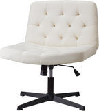 Mid-Back Cross-Legged Desk Chair Vanity Dressing Table