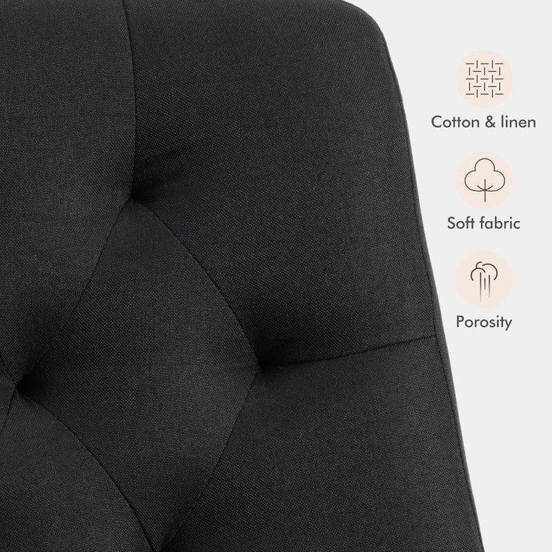 Mid-Back Cross-Legged Desk Chair Vanity Dressing Table
