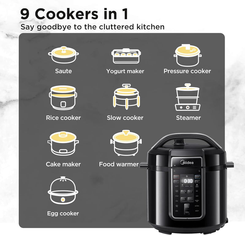 Pressure Cooker 6L 70% Faster 14 Presets Nourish