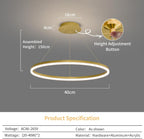Round Pendant Light Brightness Adjustable 10%-100% 3000K (3Pack)