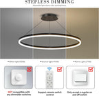 Round Pendant Light Brightness Adjustable 10%-100% 3000K (3Pack)