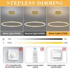 Round Pendant Light Brightness Adjustable 10%-100% 3000K (3Pack)